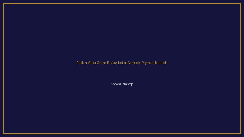 Golden Mister Casino payment methods